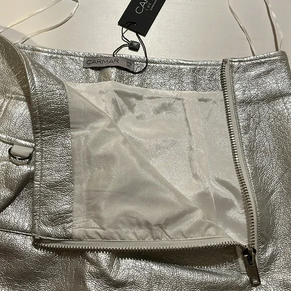 Carmar Los Angeles Silver Mini Skirt - Picture 3 of 6